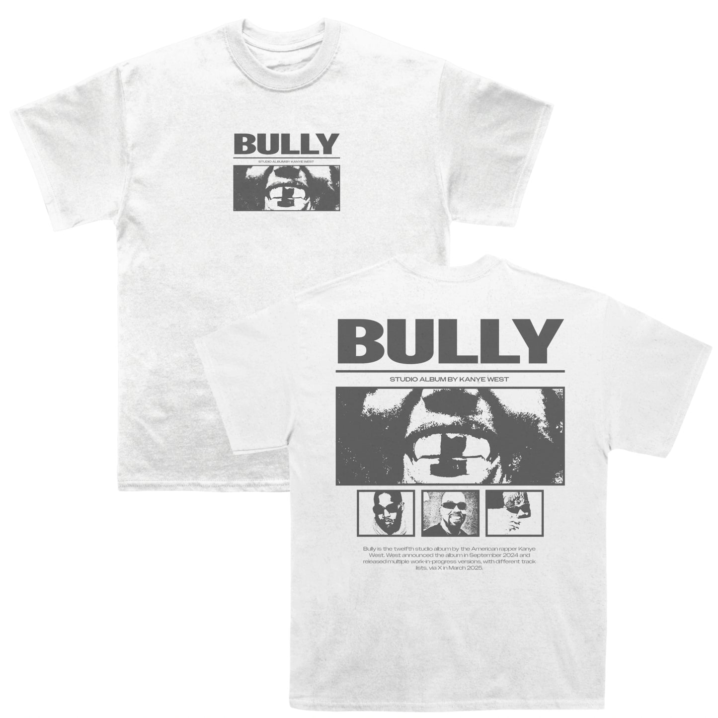 Kanye West - YE LIVE IN LOS ANGELES - Bully Men's T-Shirt Unisex O-Neck Cotton Short Sleeve Oversiz Outdoor leisure fashion