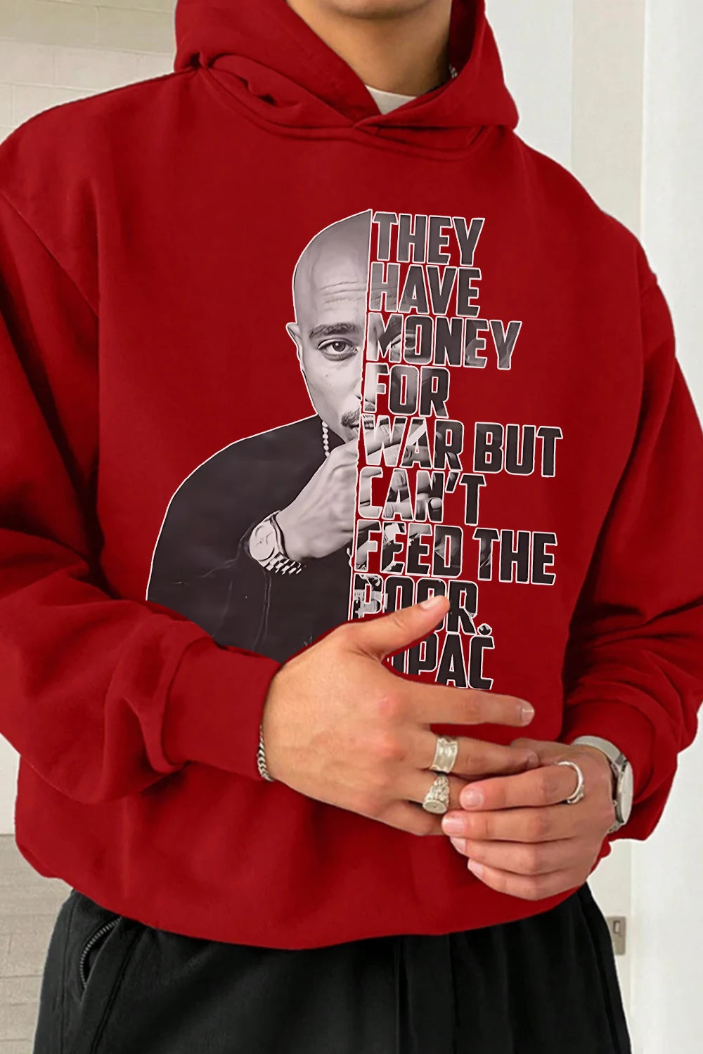Tupac Isgoat Hoodie Oversized Men Women Winter Fleece Warm Thick Sweatshirts Street Hip Hop Casual Loose Male Female Clothing