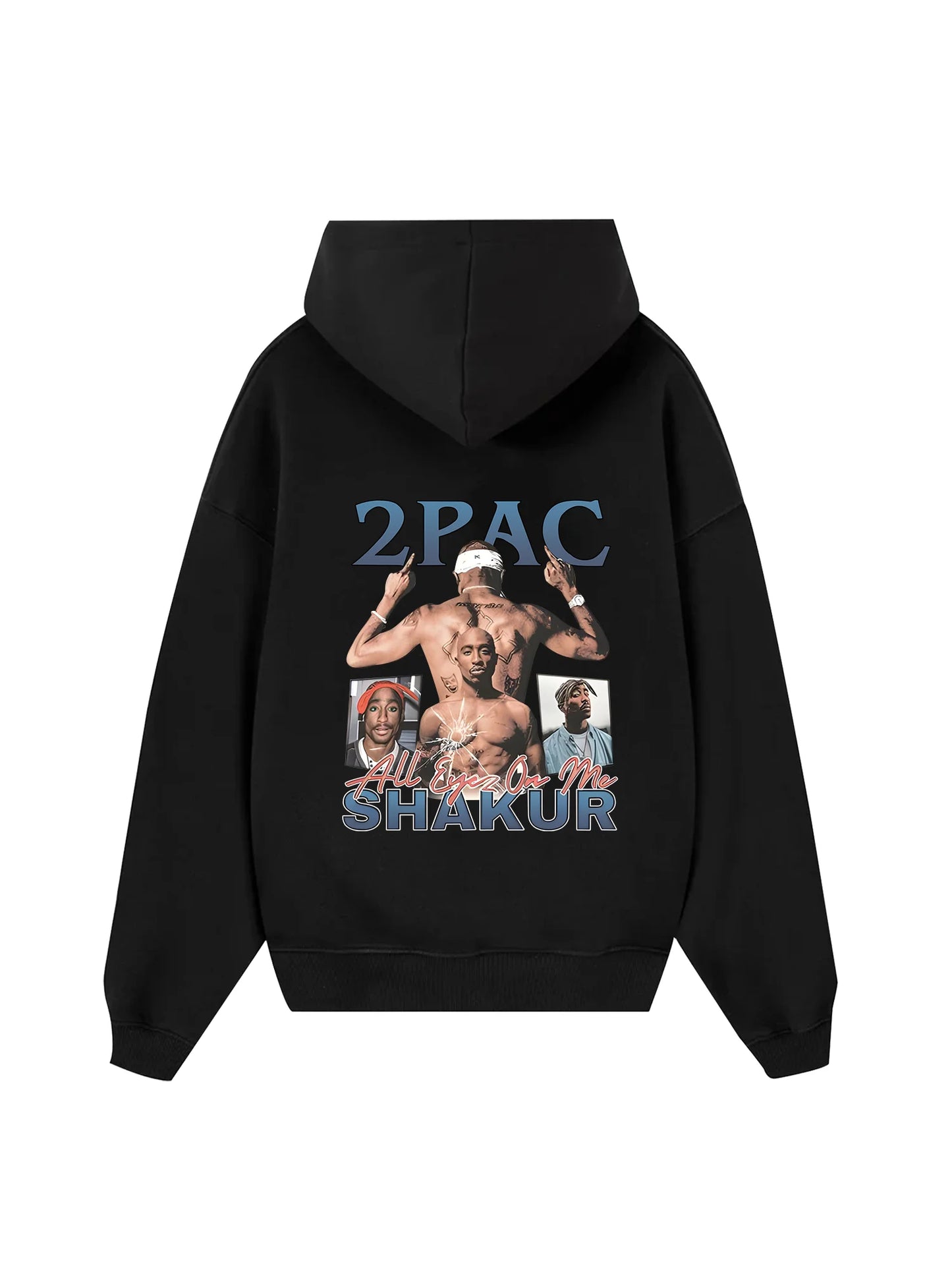 Rapper Tupac Shakur Printed Hoodies Men Women Oversized Y2k Thick Fleece Warm Sweatshirt Casual Loose Pullover Street Tracksuit