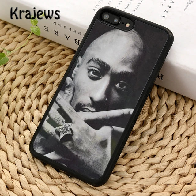 2Pac Tupac Shakur Hip Hop Rapper Phone Case Cover For iPhone 17 Air 16 15 14 plus 11 12 13 pro max coque Fundas