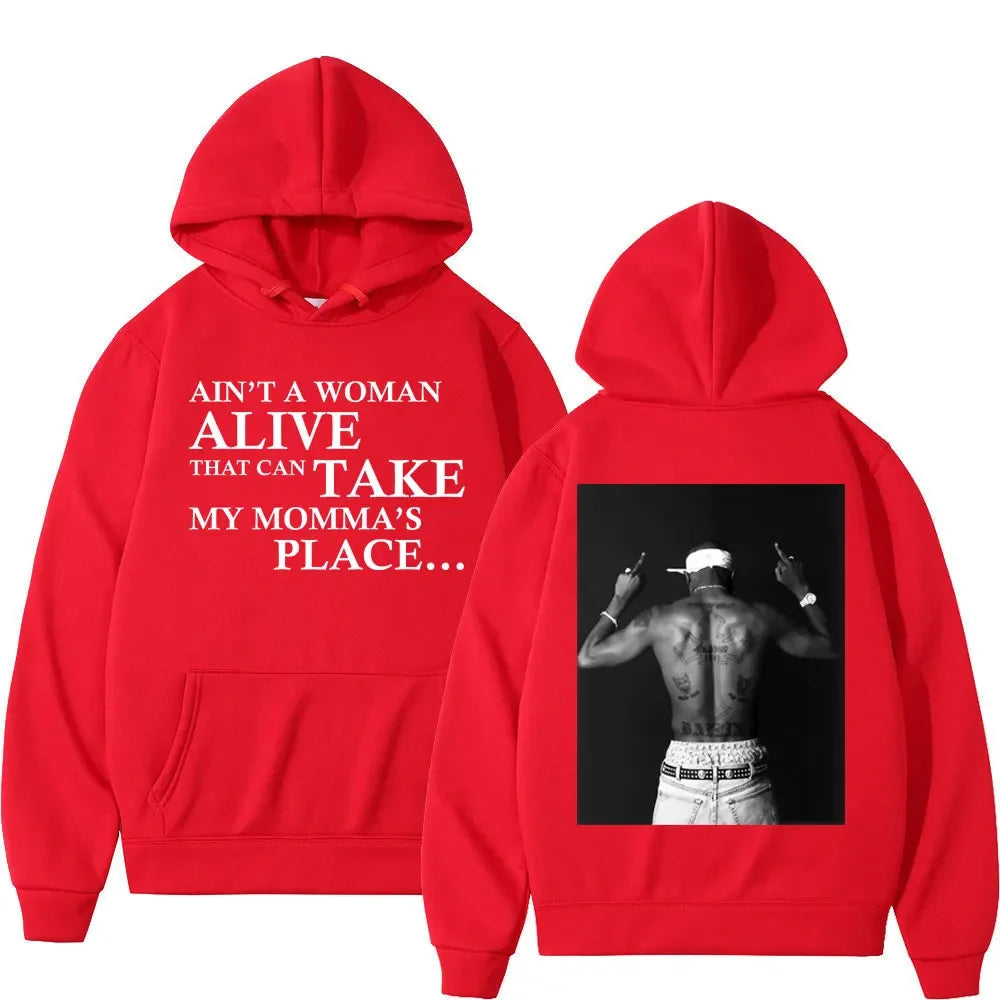 Tupac 2pac Double Sided Print Hoodie Men Women Vintage Casual Fleece Sweatshirts High Street Fashion Hoodies Rapper