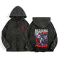Anime Berserk Wash Zip Up Hoodie Harajuku Retro Gothic Graphic Jacket Hooded Sweatshirt Cotton Hip Hop Men Women Hoody Coat