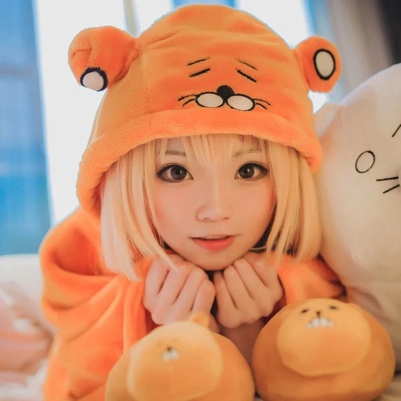 Himouto! Umaru-chan Cloak Anime Umaru Chan Doma Umaru Cosplay Costume Flannel Cloak Blanket Soft Cap Hoodie Halloween Party