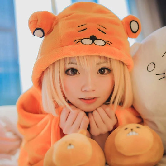 Himouto! Umaru-chan Cloak Anime Umaru Chan Doma Umaru Cosplay Costume Flannel Cloak Blanket Soft Cap Hoodie Halloween Party