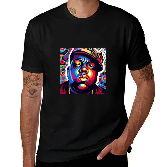 NOTORIOUS BIG POP ART T-Shirt Athletic Fit Sports Short Sleeve Top