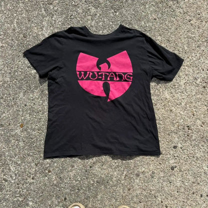 Wu-Tang Clan Black & Yellow Tee Men Women Cotton Oversized Short Sleeve Street Hip Hop Rap Wu Tang Top Tee Female Male Clothing