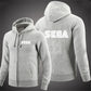 Men Sweatshirts Autumn Sega Pullover Casual Zipper Jacket for Male Hoody Outdoor Sweatshir Autumn Solid Color Turtleneck Swea