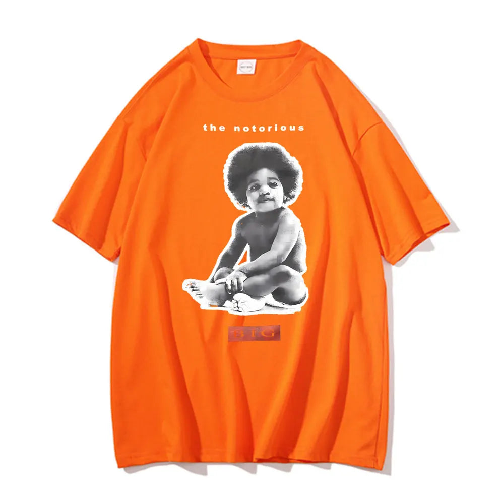Rapper The Notorious Big Poppa Graphic T Shirt Men's Rap Oversized Short Sleeve Biggie Smalls T-shirts Men Women Hip Hop Tshirt