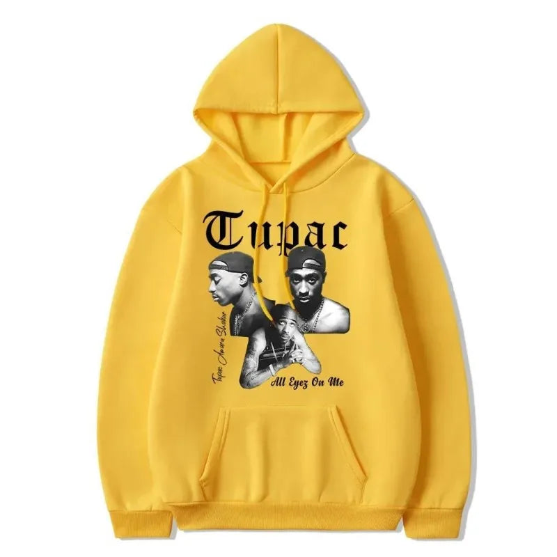 Rapper Tupac 2pac Hoodie Men Women Clothes Sweatshirt Men Women Hoodies Fashion Letter Printed Graphic Sweatshirts  Harajuku