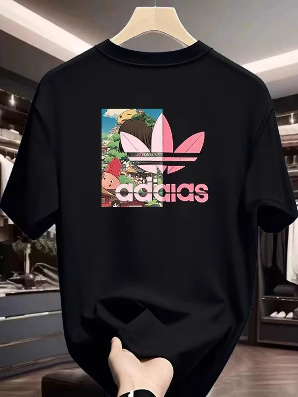 Kanye West Graduation Bear Double Sided Printed T-Shirt Men's Women's Fashion Hip Hop Cool Top Unisex Cotton T-Shirt 01336