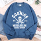 The Goonies Never Say Die Printing Hoody Man Hip Hop O-Neck Menswear Fashion Fitness Hoodie Crewneck Loose Fleece Sweatshirt