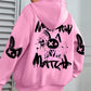 Mix And Match Cartoon Rabbit Prints Women Hoodie Pocket Streetwear Harajuku Loose Hoody All-Match Fleece Female Clothing