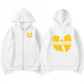 Hip Hop Années 90 Wu Clan T-tangs Graphics Hoodie Men Women's punk Zip Up Jacket Long sleeve Fleece gothic Coat Loose streetwear