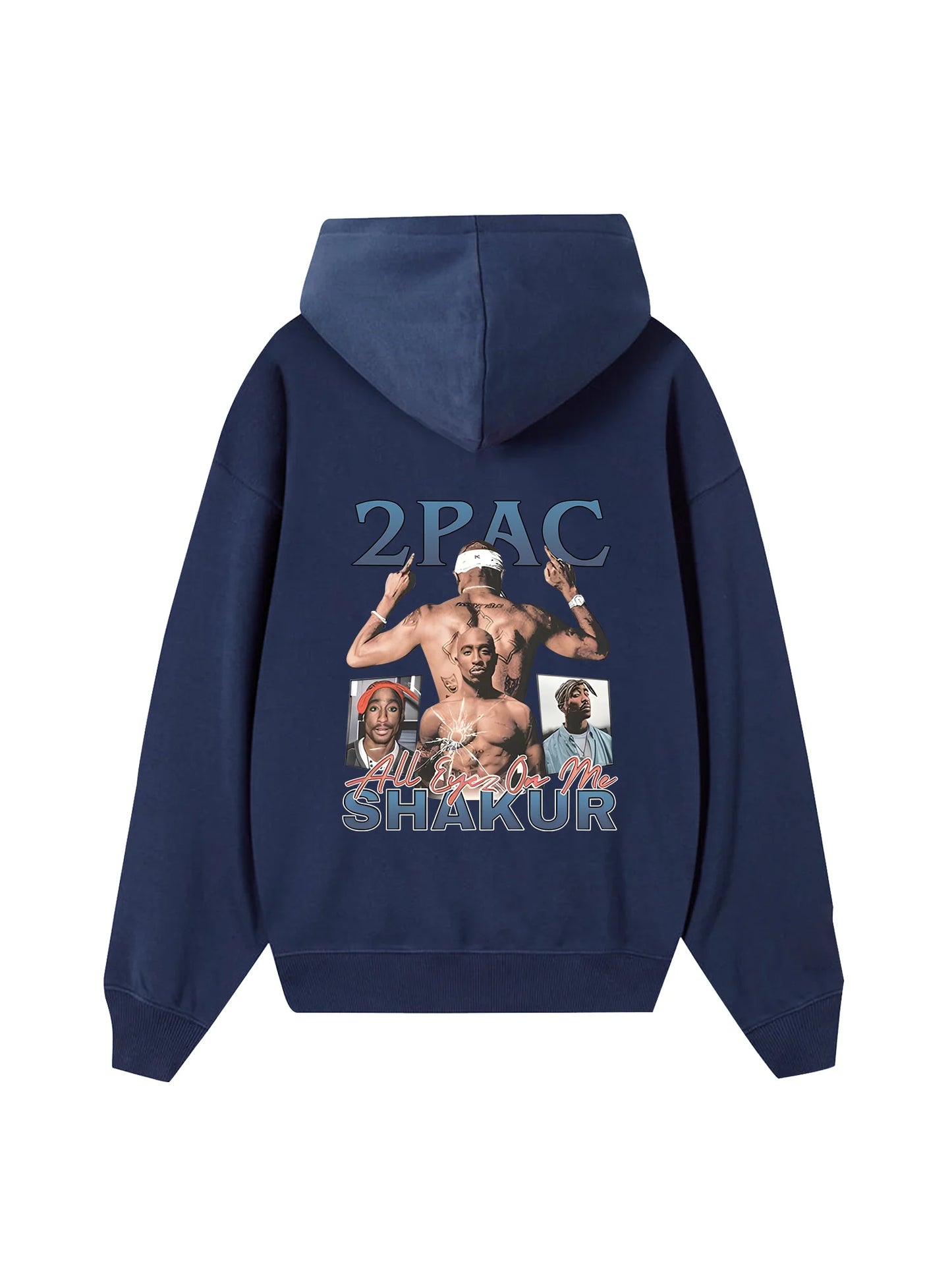 Rapper Tupac Shakur Printed Hoodies Men Women Oversized Y2k Thick Fleece Warm Sweatshirt Casual Loose Pullover Street Tracksuit