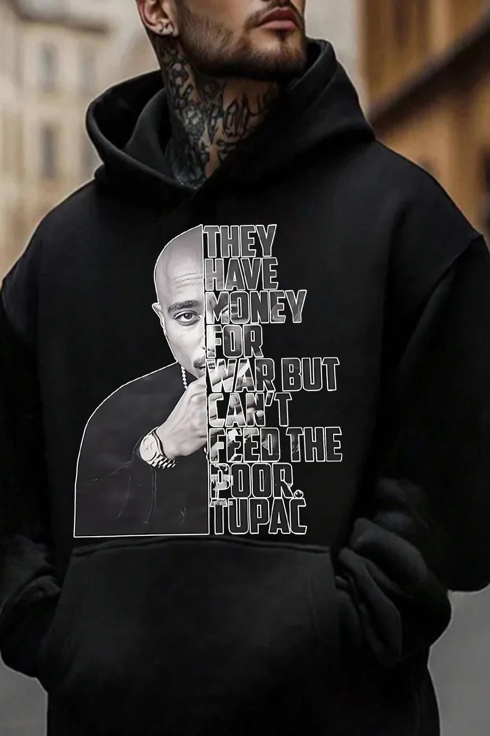 Tupac Isgoat Hoodie Oversized Men Women Winter Fleece Warm Thick Sweatshirts Street Hip Hop Casual Loose Male Female Clothing