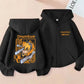 Anime Chainsaw Man Washed Retro Zipper Hoodie Cartoon Denji Pochita Funny Graphic Zip Up Jacket Men Women Manga Oversized Coat