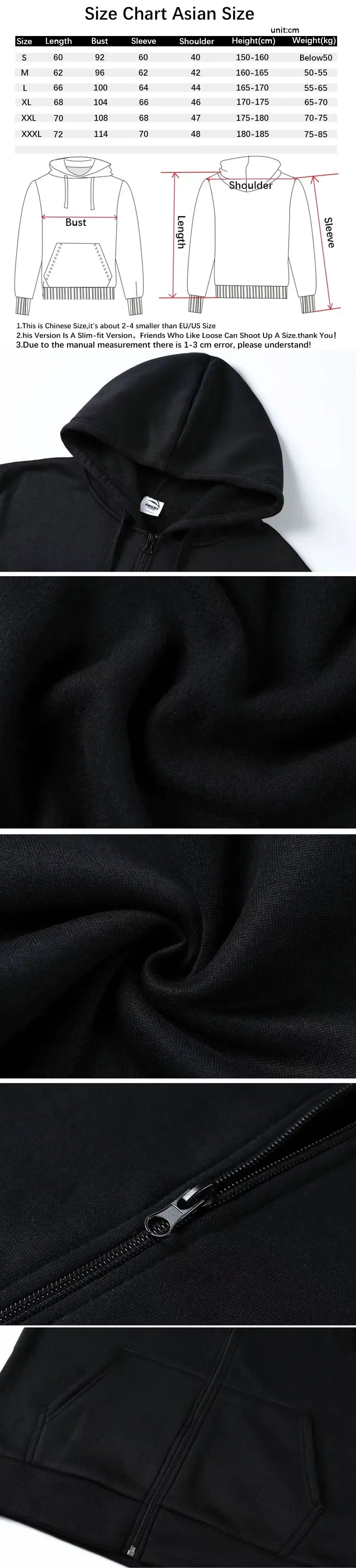 Heavy Metal Rock Band Black Sabbath Ozzy Osbourne Zipper Hoodie Men's Fashion Casual Oversized Zip Up Jacket Male Vintage Coat