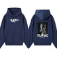 Rapper Tupac Shakur Printed Hoodies Men Women Oversized Y2k Thick Fleece Warm Sweatshirt Casual Loose Pullover Street Tracksuit