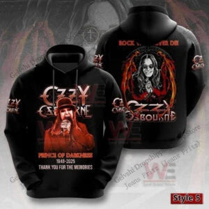 Rock Band Ozzy Osbourne 3d Print Hoodie Men Women Fashion Hoodie Sweatshirt Outwear Coat Men Hoodies Winter Clothes Fan New 2025