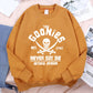The Goonies Never Say Die Printing Hoody Man Hip Hop O-Neck Menswear Fashion Fitness Hoodie Crewneck Loose Fleece Sweatshirt