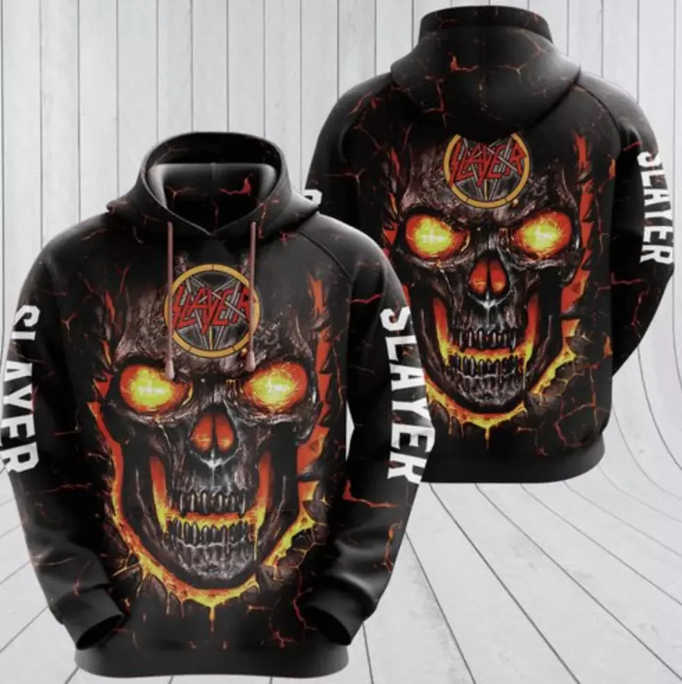SLAYER ROCK Hoodies Men's 3D Printing Hoodie Men Women Sweatshirt Casual Oversized Man Clothing Streetwear Fashion Hoodies