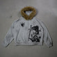 Winter Fashion Streetwear Women's Gothic Printed Faux Fur Hooded Jacket Trendy Edgy Zip - Up Sweatshirt 2026 New Arrival