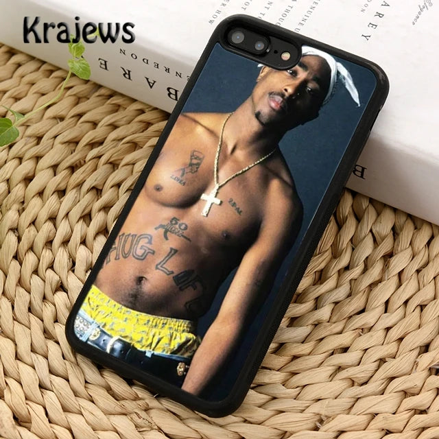 2Pac Tupac Shakur Hip Hop Rapper Phone Case Cover For iPhone 17 Air 16 15 14 plus 11 12 13 pro max coque Fundas