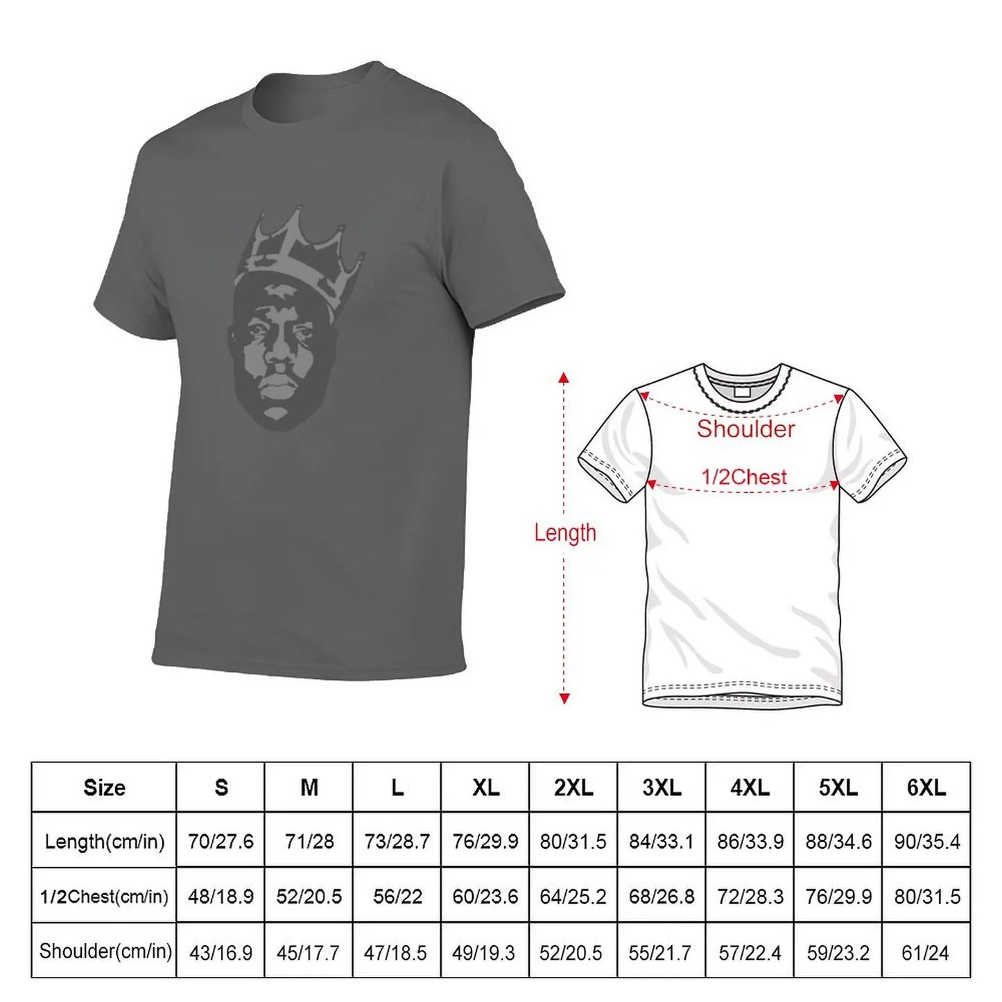 the notorious big hiphop T-Shirt Sporty Breathable Short Sleeve T-Shirt