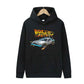 Back To The Future Retro DeLorean Car Print Hoodie Long Sleeve Tops Men Casual Streetwear Pullover Spring Autumn Unisex Clothing