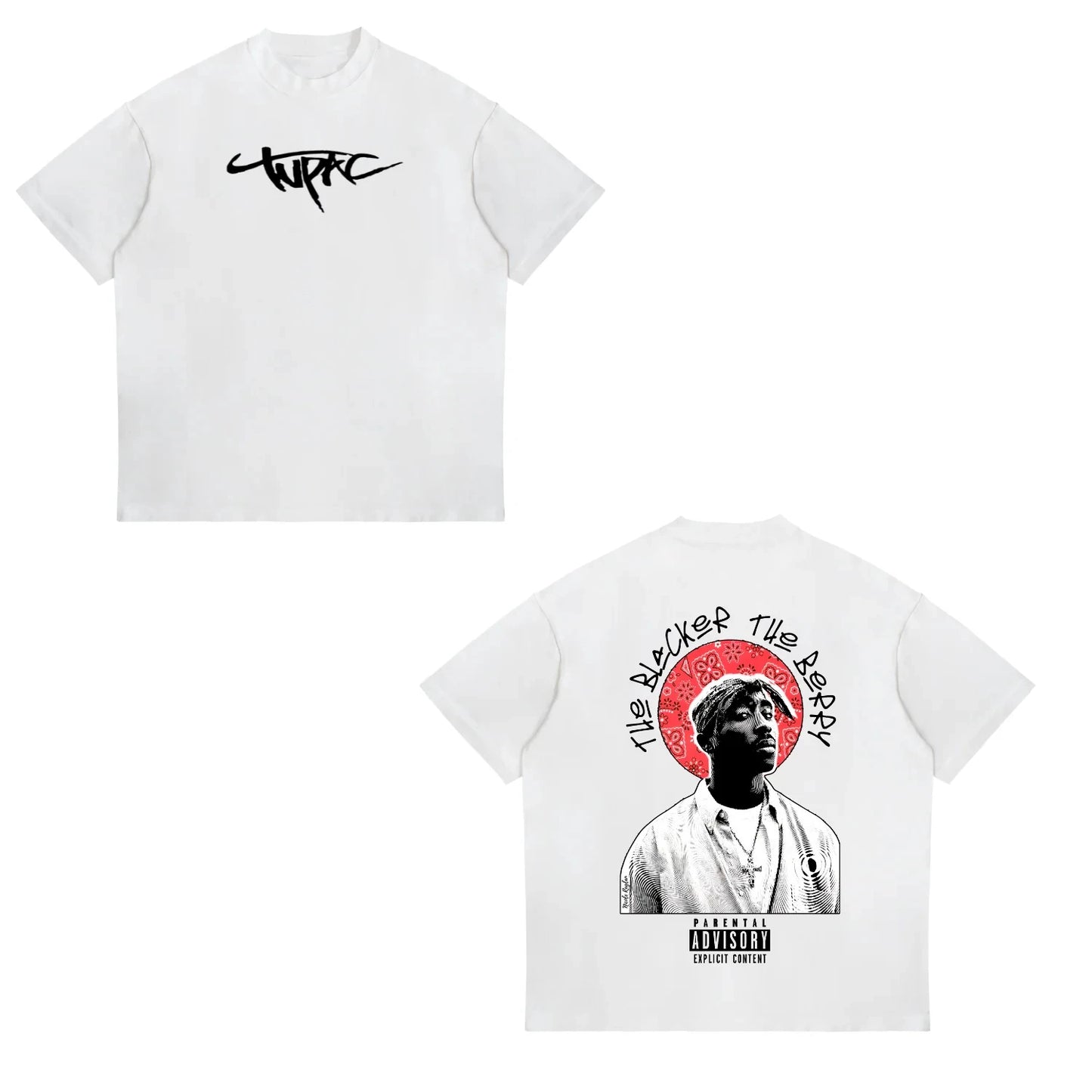 Cotton Print 2pac Summer Men T Shirt Men's Tshirts Rapper Star Tupac  Print Streetwear Women Short Sleeve Casual Tshirt Y2k