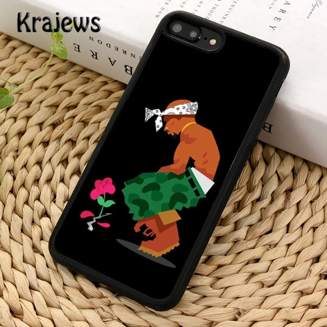 2Pac Tupac Shakur Hip Hop Rapper Phone Case Cover For iPhone 17 Air 16 15 14 plus 11 12 13 pro max coque Fundas