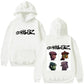 The Gorillaz Rock Band's Fashion Album Features Pattern Prints on Men's Hoodies Sweatshirts Hip-hop Alternative Retro Pullovers