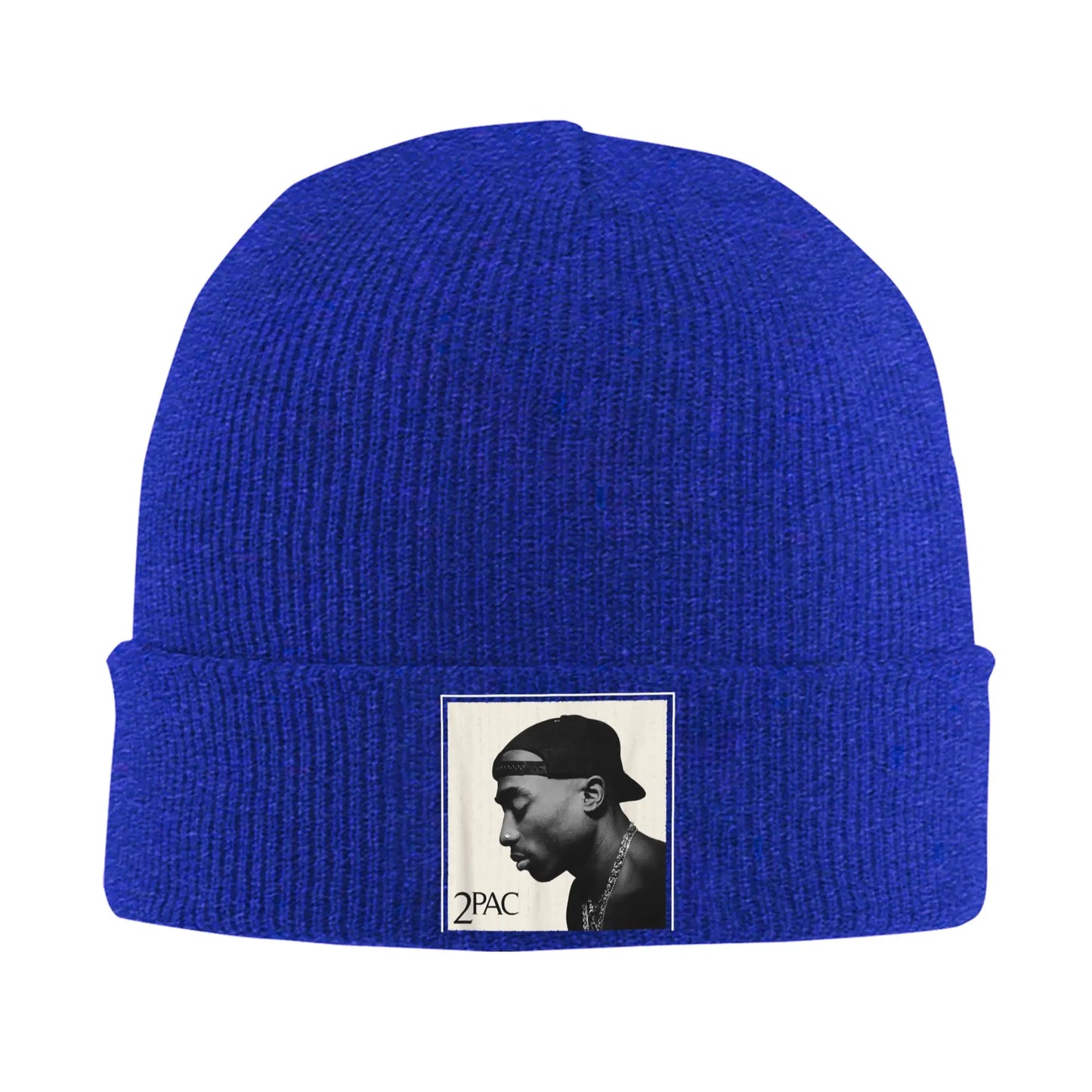 Rapper Tupac Shakur Photo Beanie Hats Men Women Vintage Gym Knitting Hat Autumn Winter Custom Warm Caps