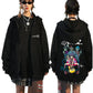 Rock Band Gorillaz Demon Days Eyes Graphic Zipper Hoodie Men Hip Hop Fashion Oversized Zip Up Jacket Unisex Zip Up Sweatshirt