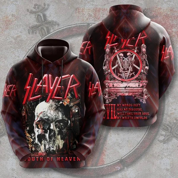 SLAYER ROCK Hoodies Men's 3D Printing Hoodie Men Women Sweatshirt Casual Oversized Man Clothing Streetwear Fashion Hoodies