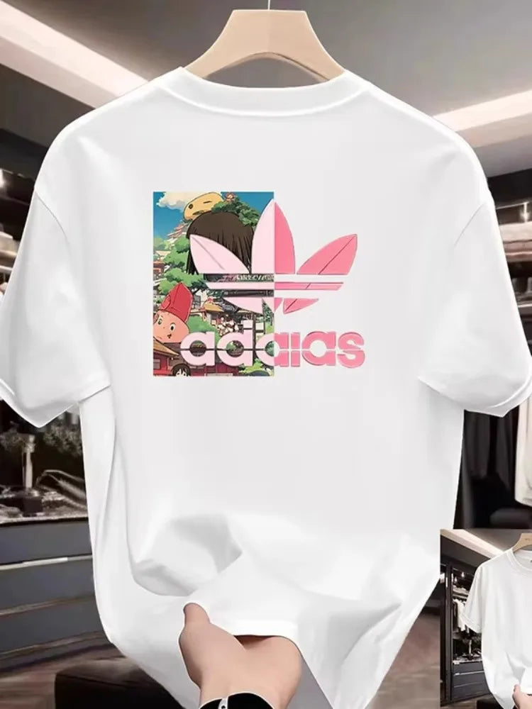 Kanye West Graduation Bear Double Sided Printed T-Shirt Men's Women's Fashion Hip Hop Cool Top Unisex Cotton T-Shirt 01336