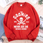 The Goonies Never Say Die Printing Hoody Man Hip Hop O-Neck Menswear Fashion Fitness Hoodie Crewneck Loose Fleece Sweatshirt
