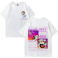 Kanye West Graduation Bear Double Sided Printed T-Shirt Men's Women's Fashion Hip Hop Cool Top Unisex Cotton T-Shirt 01336