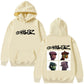 The Gorillaz Rock Band's Fashion Album Features Pattern Prints on Men's Hoodies Sweatshirts Hip-hop Alternative Retro Pullovers