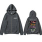 Rock Band Gorillaz Demon Days Eyes Graphic Zipper Hoodie Men Hip Hop Fashion Oversized Zip Up Jacket Unisex Zip Up Sweatshirt