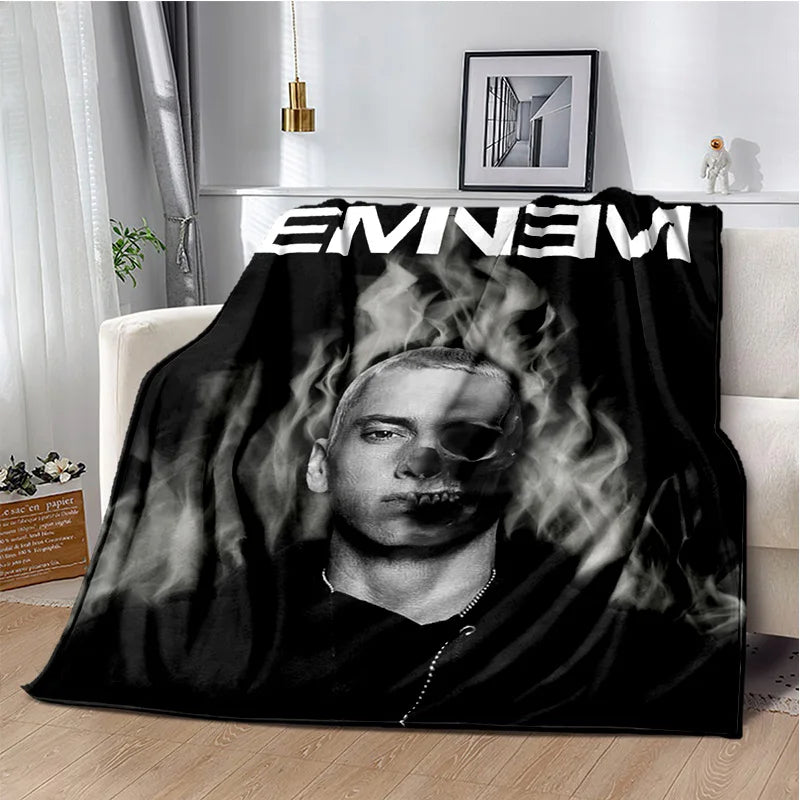 Rapper Eminem Tupac 2pac Hip-Hop Music Rap God Blanket,Soft Throw Blanket for Home Bedroom Bed Sofa Picnic Travel Cover Gift
