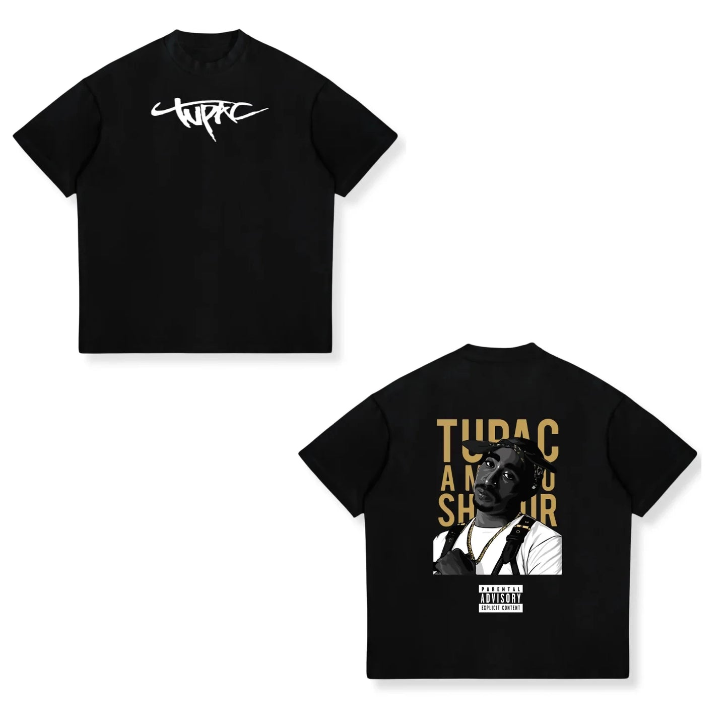 Cotton Print 2pac Summer Men T Shirt Men's Tshirts Rapper Star Tupac  Print Streetwear Women Short Sleeve Casual Tshirt Y2k
