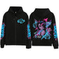 2025 Anime Arcane Vi Zipper Hoodie Harajuku Pullover Tops Long Sleeve Loose Casual Sweatshirts