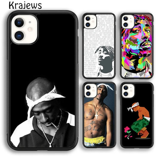 2Pac Tupac Shakur Hip Hop Rapper Phone Case Cover For iPhone 17 Air 16 15 14 plus 11 12 13 pro max coque Fundas