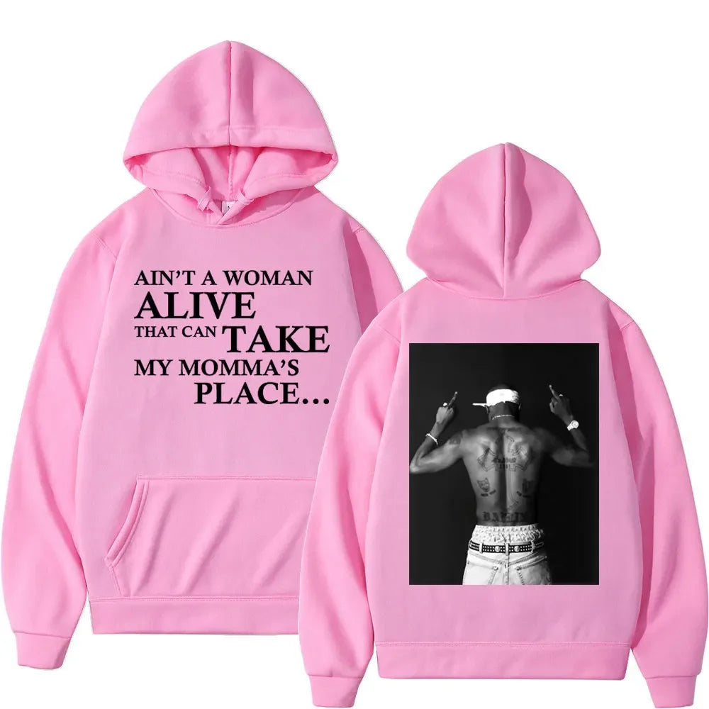 Tupac 2pac Double Sided Print Hoodie Men Women Vintage Casual Fleece Sweatshirts High Street Fashion Hoodies Rapper