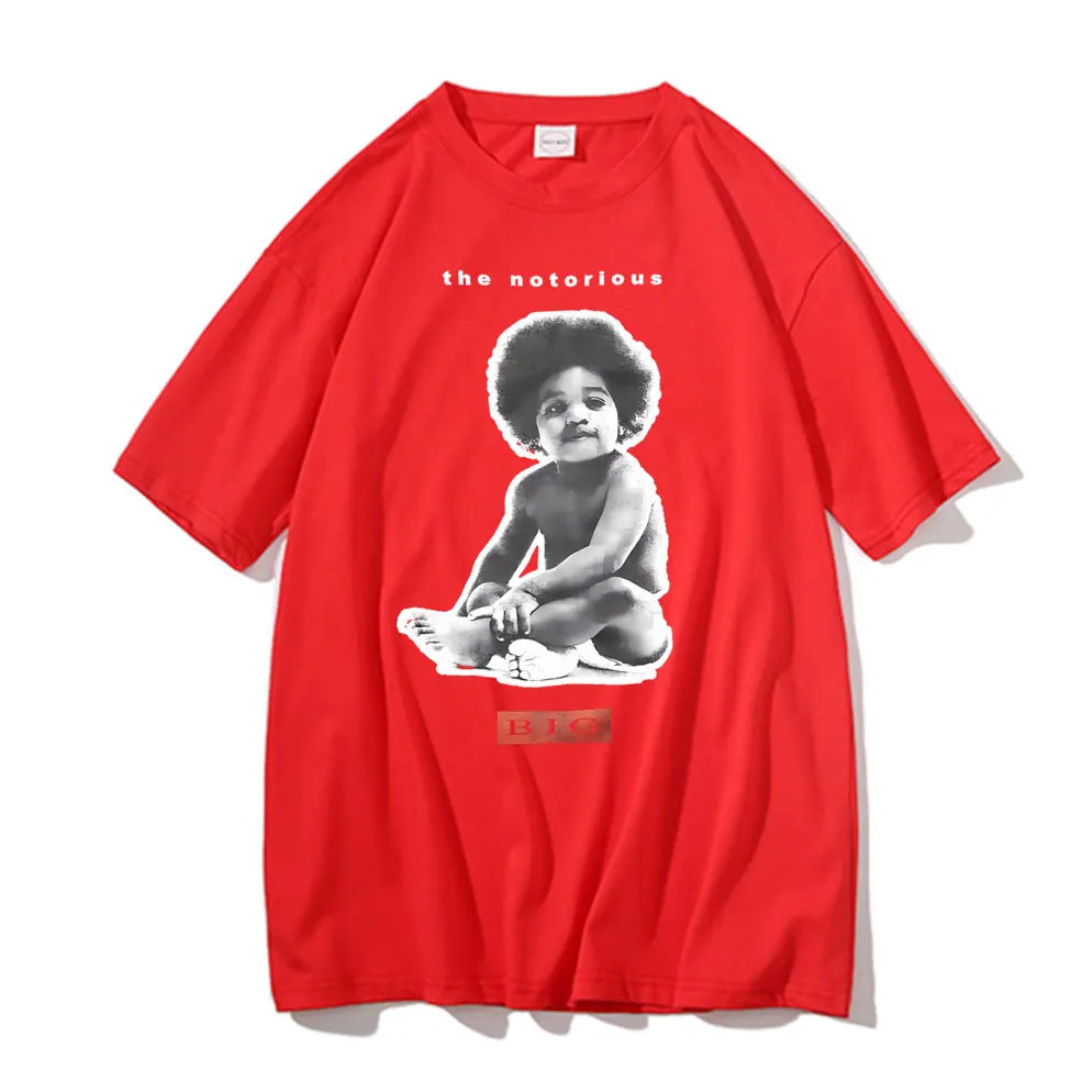 Rapper The Notorious Big Poppa Graphic T Shirt Men's Rap Oversized Short Sleeve Biggie Smalls T-shirts Men Women Hip Hop Tshirt