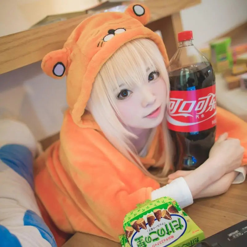 Himouto! Umaru-chan Cloak Anime Umaru Chan Doma Umaru Cosplay Costume Flannel Cloak Blanket Soft Cap Hoodie Halloween Party