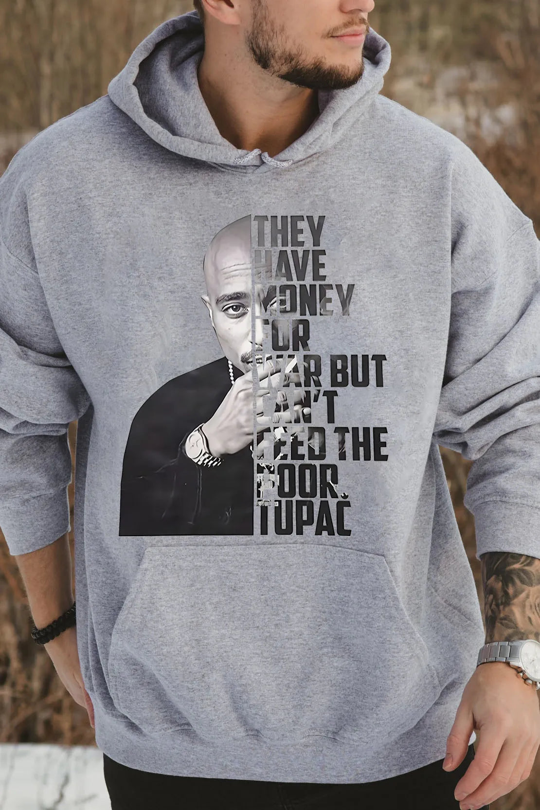 Tupac Isgoat Hoodie Oversized Men Women Winter Fleece Warm Thick Sweatshirts Street Hip Hop Casual Loose Male Female Clothing