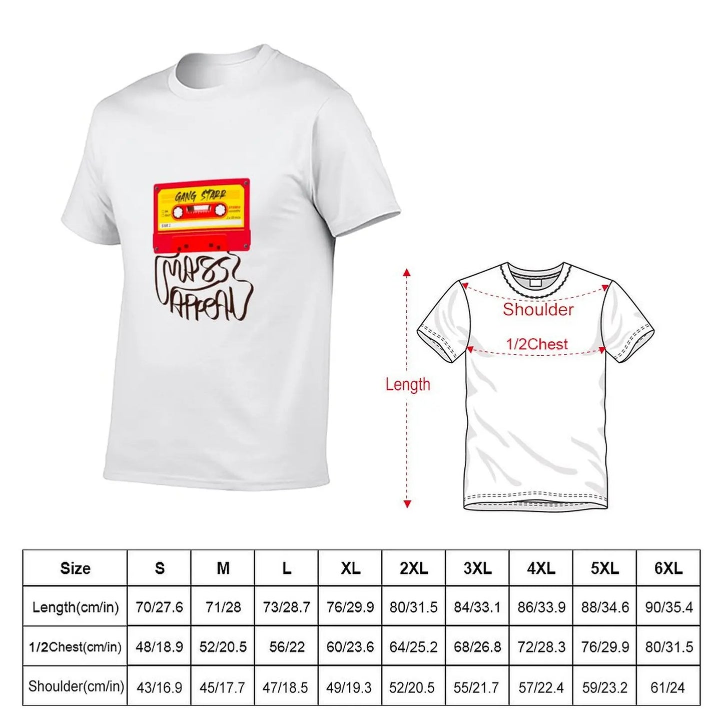 Gangstarr Mass Appeal , Old School Hip Hop , Hip Hop Quote T-Shirt Industrial Work Tee Shirt