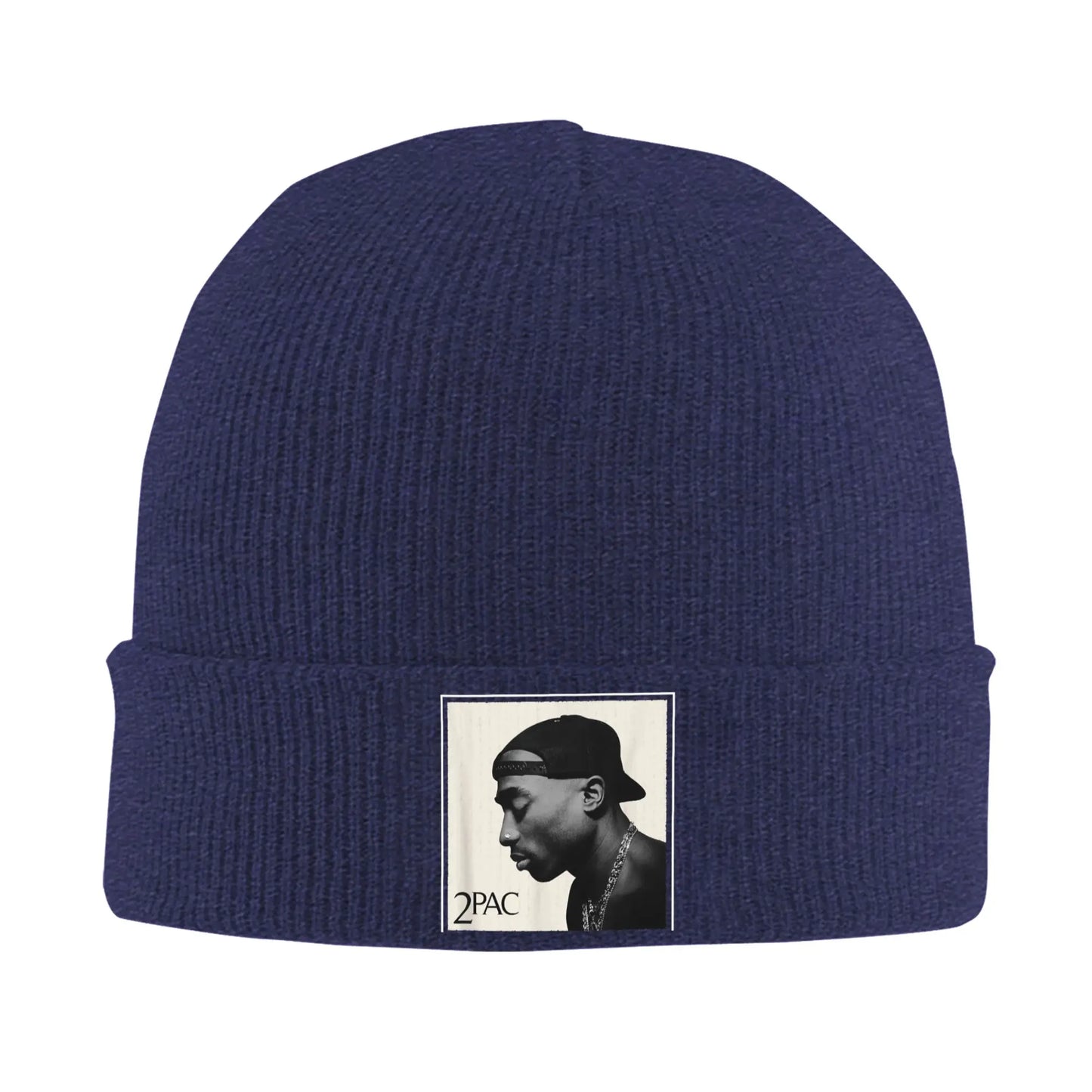 Rapper Tupac Shakur Photo Beanie Hats Men Women Vintage Gym Knitting Hat Autumn Winter Custom Warm Caps